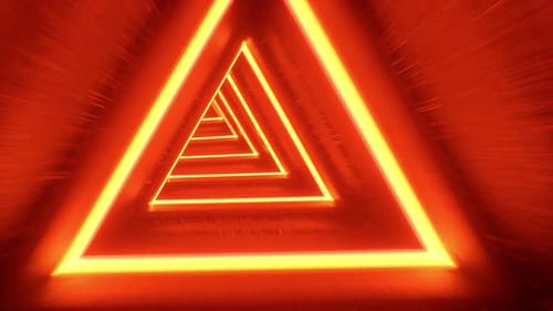 Endless Abstract Futuristic Tunnel with Neon Lights Futuristic Infinite Looping Background