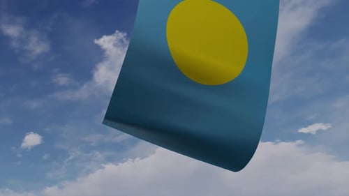 Zumbido arrastrando la bandera de Palau