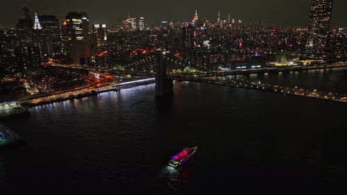 A large city at night with a lot of lights