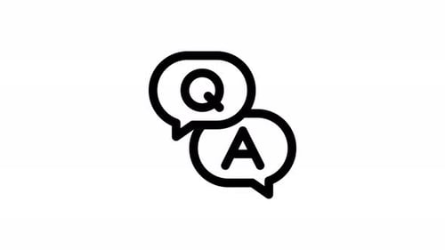 Minimalist Q&A Speech Bubble Icons Line Art Animation