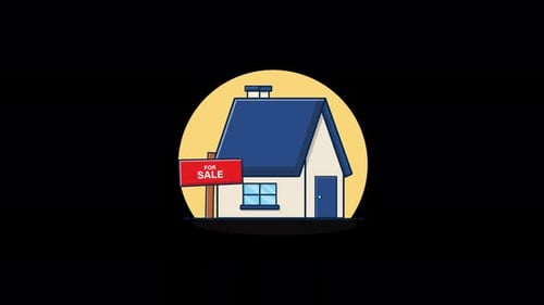 Real Estate Sale Concept Animation Video - Transparent