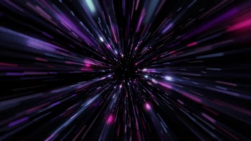 Futuristic Hyperspace Light Speed Tunnel Animation