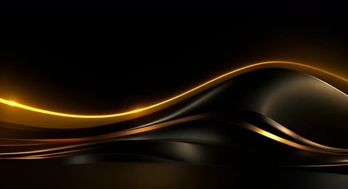 Abstract Gold Lines Fluid Motion Background