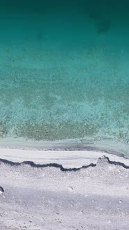 Lake Salda Turkey Aerial View Vertical Video