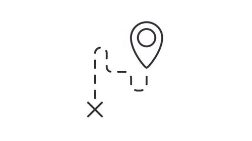 Animated Route Linear Icon