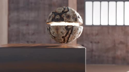 Bright Sphere Loop 3D Satisfying Animation