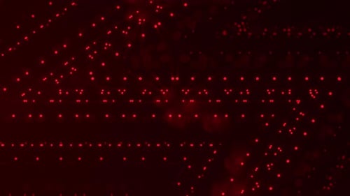 Abstract Red Dots Geometric Grid Technology Background