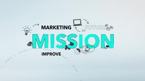 Animated Business Mission Marketing Concept Text Infographic