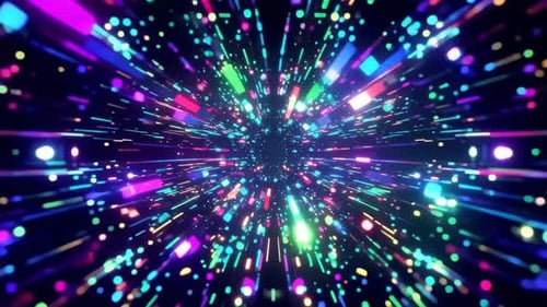 Lebendiger Neon-Hyperraum-Tunnel-Bewegungshintergrund Weiß
