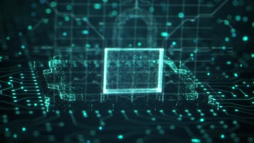 Holograma de seguridad, pin Hud virtual con escudo y candado, concepto de privacidad de datos financieros y