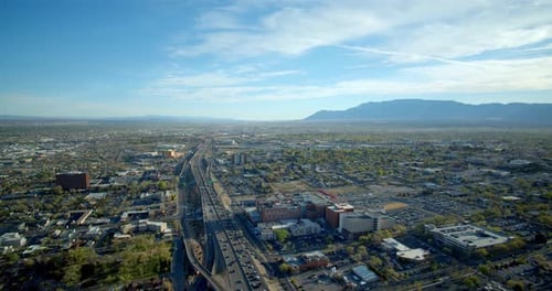 Hot Air Balloons Above New Mexico City Skyline by Aerial Drone Adventure