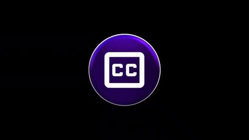 Modern 3D Animated Closed Captions Icon Loop