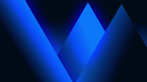 Glowing Blue Geometric Triangles Reveal Background Animation