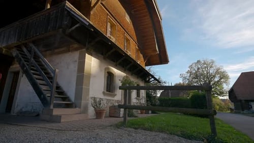 Green Lawn in Yard of Large Twostorey Rural Cottage House