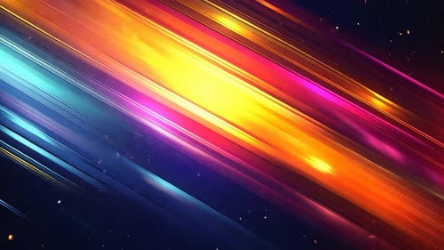 Abstract vibrant diagonal lines of light
