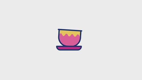 Animated Flat Design Coffee Cup Icon