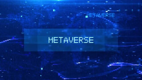 Digital Metaverse Glitch Text Reveal Animation