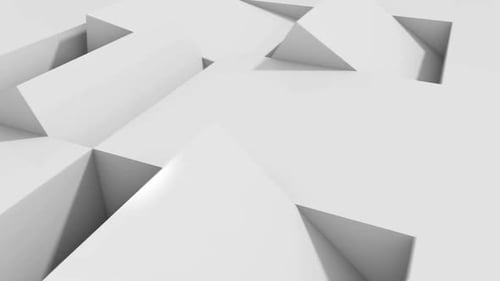 Loopbarer Hintergrund mit Würfeln in Bewegung