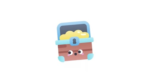 Animated Treasure Chest Opening with Gold