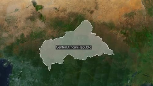 World Map Zoom Into Central African Republic Locator
