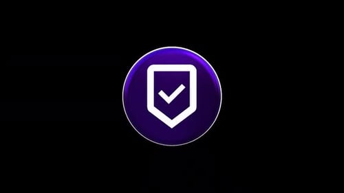 3D Animated Rotating Shield with Checkmark Icon