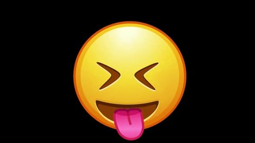 Showing tongue animated emoji