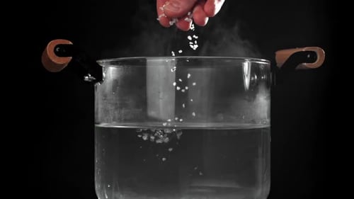 Adding Ingredient to Boiling Water