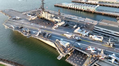 Uss Midway At San Diego In California United States.