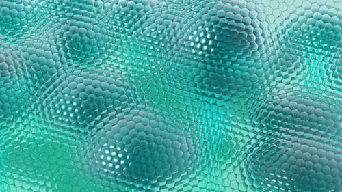 Dynamic Hexagon Grid with Pulsating Spheres Loop