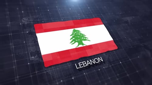 Lebanon Flag Displaying