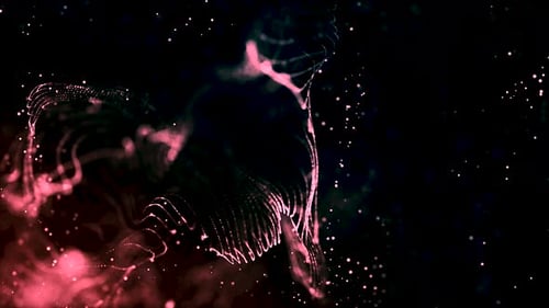 Abstract Digital Particle Wave Motion Background