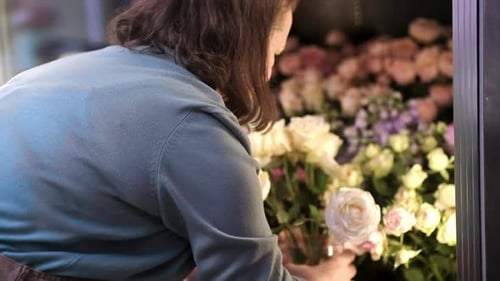 Crafted Spring Bouquet From Favorite Flower Shop Floral Store Fridge Storage with Fresh Flowers