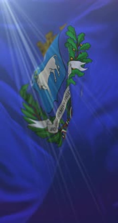 Vertical San Marino Flag Waving Loop Animation