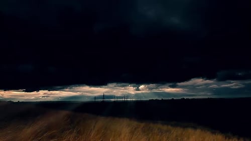 storm clouds over the city