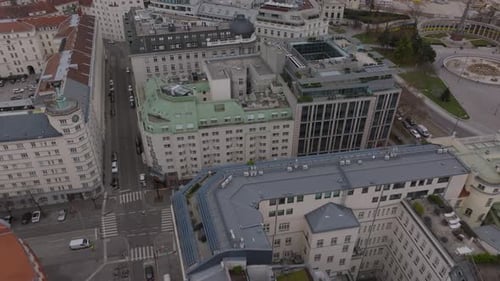 High Angle View of Blocks of Multistorey Buildings in Urban Borough Streets and Houses in Large City
