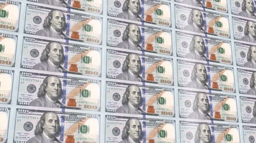 Repeating 100 Dollar Bills Money Pattern Background