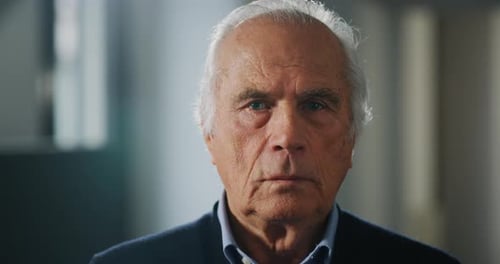 Close-Up of Mature Man Smiling