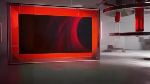 Captivating News Studio Environment: 3D Virtual TV Set