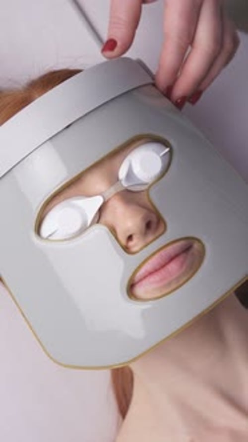 Woman Receiving Beauty Treatment on Face