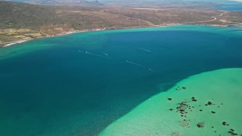Drone view of Çeşme sea