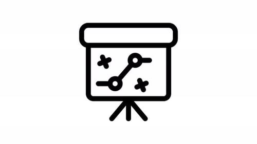 animación de iconos de línea de estrategia