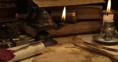 Antiquated nautical instruments