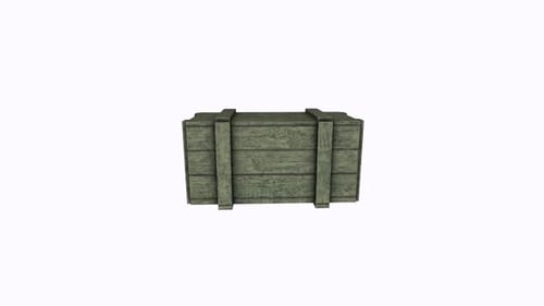 Weapon Crate rotation in loop on white background
