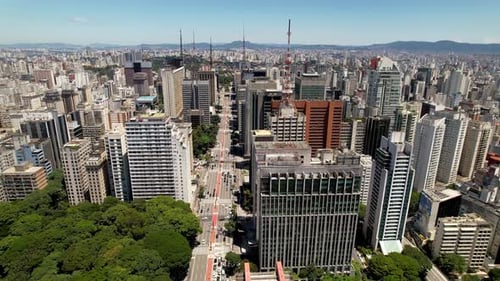 Avenida Paulista, no centro de São Paulo, Brasil. Marco turístico
.