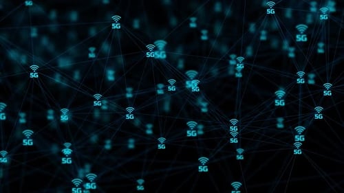 Futuristic 5G Network Connectivity Loop
