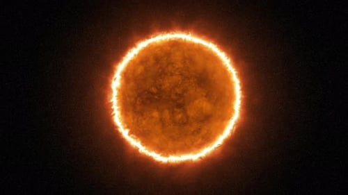 Animated Fiery Sun Plasma Orb