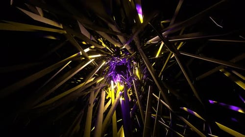 Gold And Purple Apocalyptics Shards Background Vj Loop In 4K