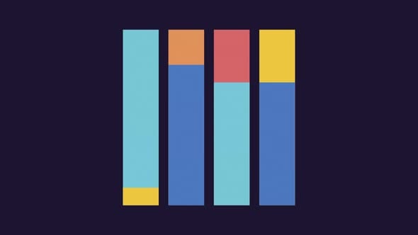 Multicolor bar chart animation, Elements Motion Graphics ft. data ...