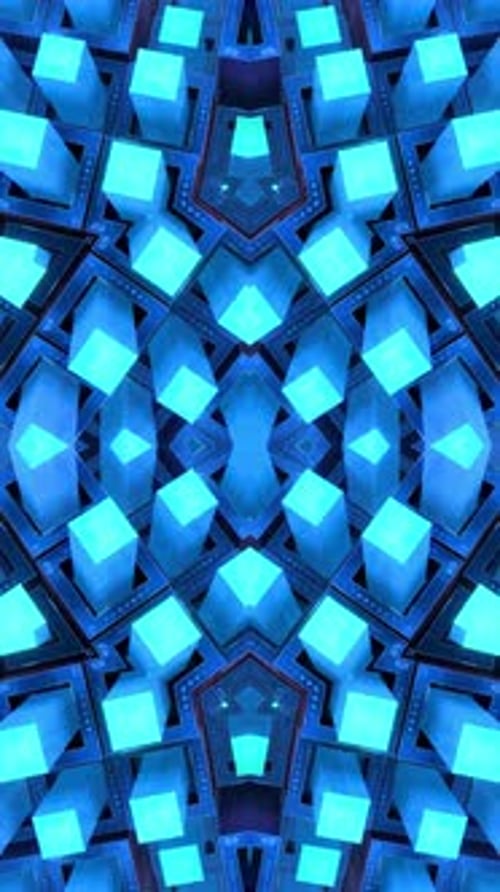 Pulsing Digital Blue Columns Array