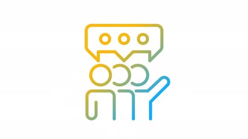 Icône de dégradé de communication animée